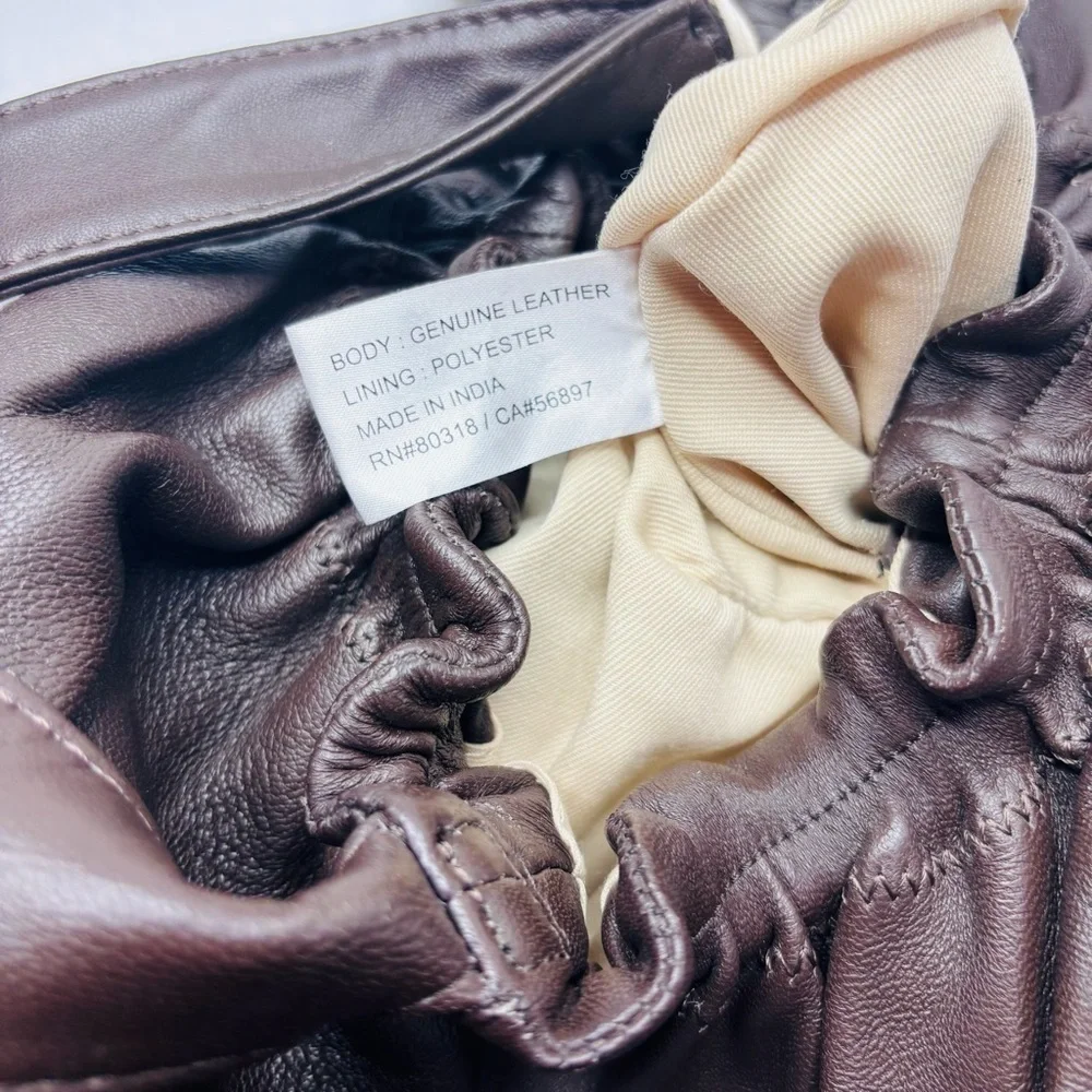 New LUCKY BRAND Chocolate Alva Hobo Shoulder Leather Bag